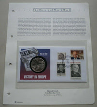 Load image into Gallery viewer, 1995 VICTORY IN EUROPE MARSHALL ISLANDS BUNC 5 DOLLAR COIN COVER PNC WITH INFO