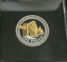 Load image into Gallery viewer, 2008 Royal Mint Scotland The Bridge Series £1 One Pound Silver Gold Proof Coin
