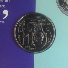 Load image into Gallery viewer, 2002 DIANA PRINCESS OF WALES THE WORK CONTINUES CHANNEL ISLANDS 3 X £5 BUnc SET