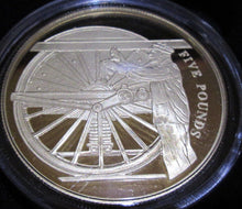 Load image into Gallery viewer, 2006 ROYAL MINT GOLDEN AGE OF STEAM TRAINS £5 SILVER PROOF COIN CHANNEL ISLANDS