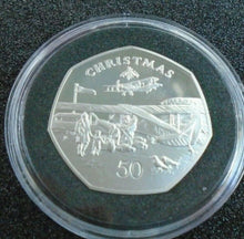 Load image into Gallery viewer, ISLE OF MAN IOM CHRISTMAS SILVER PROOF 50P VARIOUS YEARS POBJOY MINT BOX/COA