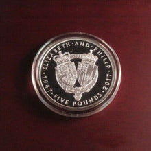 Load image into Gallery viewer, QEII Platinum Wedding 2017 Silver Proof 1oz Alderney £5 Coin Box/COA