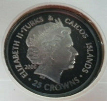 Load image into Gallery viewer, 2000 MILLENNIUM UNIQUE DUAL BONDED GOLD & SILVER 25 CROWN COIN 1ST DAY COVER,PNC