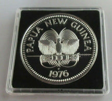Load image into Gallery viewer, 1976 PAPUA NEW GUINEA NEW GUINEA EAGLE K5 SILVER PROOF 40mm COIN CAPSULE & BOX