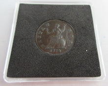 Load image into Gallery viewer, 1774 GEORGE III FARTHING EF+ PRESENTED IN QUADRANT CAPSULE AND BOX