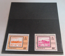 Load image into Gallery viewer, QEII JERSEY DECIMAL STAMPS 50TH ANNIV BLAMPIEDS OCCUPATION MNH IN STAMP HOLDER