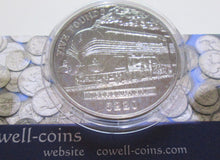 Load image into Gallery viewer, 2004 GOLDEN AGE OF STEAM TRAINS £5 COIN CHANNEL ISLANDS BUnc SCARCE SET