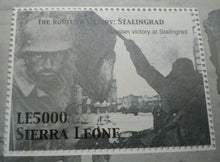 Load image into Gallery viewer, THE ROUTE TO VICTORY THE BATTLE FOR STALINGRAD VE DAY STAMPS MNH ON ALBUM SHEET