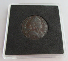 Load image into Gallery viewer, 1774 GEORGE III FARTHING EF+ PRESENTED IN QUADRANT CAPSULE AND BOX