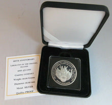 Load image into Gallery viewer, 2005 60TH ANNIVERSARY LIBERATION OF CHANNEL ISLANDS S/PROOF £5 COIN BOX & COA