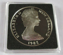 Load image into Gallery viewer, 1983 NEW ZEALAND COINAGE QUEEN ELIZABETH II SILVER PROOF 1 DOLLAR COIN BOX & COA