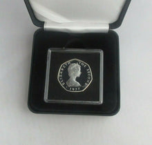 Load image into Gallery viewer, Isle of Man 1977 925 Sterling Silver Proof 50p Fifty Pence In Quad Box