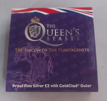 Load image into Gallery viewer, 2021 Queens Beasts £2 Silver proof coin The Falcon of the Plantagenets Only 475!
