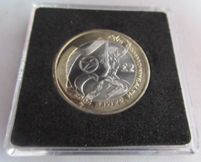 Load image into Gallery viewer, 2002 COMMONWEALTH GAMES SCOTLAND QEII £2 TWO POUND COIN EF QUAD CAPSULE & COA