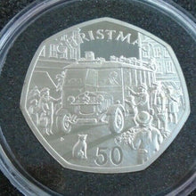 Load image into Gallery viewer, ISLE OF MAN IOM CHRISTMAS SILVER PROOF 50P VARIOUS YEARS POBJOY MINT BOX/COA