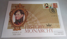 Load image into Gallery viewer, GEORGE IV REIGN 1820-1830 COMMEMORATIVE COVER INFORMATION CARD & ALBUM SHEET