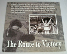 Load image into Gallery viewer, THE ROUTE TO VICTORY 60TH ANNIVERSARY OF VE DAY STAMPS MNH ON ALBUM SHEET