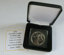 Load image into Gallery viewer, 1988 OLYMPIC GAMES NIUE PROOF $5 DOLLAR COIN BOX & COA
