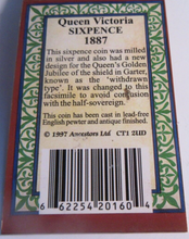 Load image into Gallery viewer, QUEEN VICTORIA 1837-1901 SIXPENCE RE-STRIKE COIN PACK