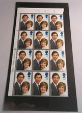 Load image into Gallery viewer, 1981 PRINCE CHARLES & LADY DIANA SPENCER 14p BLOCK OR 12 STAMPS MNH