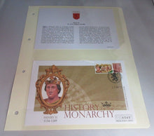Load image into Gallery viewer, HENRY II HISTORY OF THE MONARCHY PNC, FIRST DAY COVER,STAMPS & INFORMATION SET