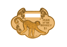 Load image into Gallery viewer, 2016 Lunar Year of the Monkey Lock Charm Shaped Coin - Bronze $1 BOXED