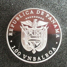 Load image into Gallery viewer, 1988 Panama 1 balboa Olympic Winter Games Calgary Biathlon proof silver coin