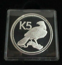 Load image into Gallery viewer, 1975 PAPUA NEW GUINEA NEW GUINEA EAGLE K5 SILVER PROOF 40mm COIN CAPSULE & BOX