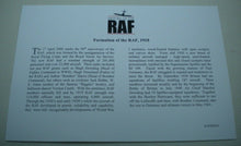 Load image into Gallery viewer, 2008 FORMATION OF THE RAF, HISTORY OF THE ROYAL AIR FORCE BUNC £5 COIN COVER PNC