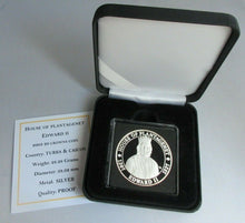 Load image into Gallery viewer, 2003 HOUSE OF PLANTAGENET EDWARD II S/PROOF TURKS&CAICOS 20 CROWNS COIN BOX&COA