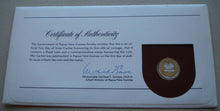 Load image into Gallery viewer, 1975 PAPUA NEW GUINEA FIRST OFFICIAL COINAGE,PROOF 5t COIN,STAMP,P-MARK,COA PNC