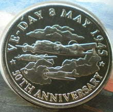 Load image into Gallery viewer, 1995 VICTORY IN EUROPE CEASEFIRE TURKS & CAICOS BUNC 5 CROWN COIN COVER PNC