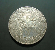 Load image into Gallery viewer, 1893 VICTORIA FLORIN TWO SHILLINGS VEILED BUST Spink 3939 CAPED & BOXED Cc1