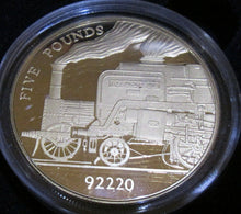 Load image into Gallery viewer, 2006 ROYAL MINT GOLDEN AGE OF STEAM TRAINS £5 SILVER PROOF COIN CHANNEL ISLANDS