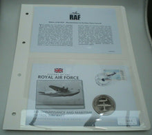 Load image into Gallery viewer, 2008 RECONNAISSANCE & MARITIME PATROL AIRCRAFT RAF PROOF 1 CROWN COIN COVER PNC