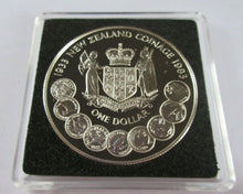 Load image into Gallery viewer, 1983 NEW ZEALAND COINAGE QUEEN ELIZABETH II SILVER PROOF 1 DOLLAR COIN BOX & COA