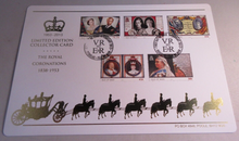 Load image into Gallery viewer, 1953-2013 THE ROYAL CORONATIONS 1838-1953 LIMITED EDITION COLLECTOR CARD & COA