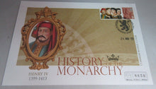 Load image into Gallery viewer, HENRY IV HISTORY OF THE MONARCHY PNC, FIRST DAY COVER,STAMPS & INFORMATION SET