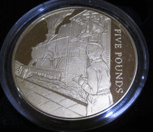 Load image into Gallery viewer, 2006 ROYAL MINT GOLDEN AGE OF STEAM TRAINS £5 SILVER PROOF COIN CHANNEL ISLANDS
