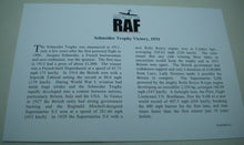 Load image into Gallery viewer, 2008 SCHNEIDER TROPHY VICTORY-1931, HISTORY OF THE RAF BUNC £5 COIN COVER PNC