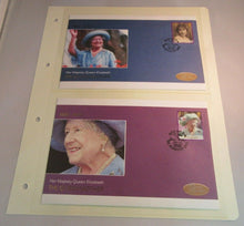 Load image into Gallery viewer, 1900 2002 QUEEN MOTHER - 2 STAMP COVERS & FOLDER SHEET BERMUDA