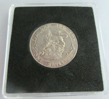 Load image into Gallery viewer, 1916 KING GEORGE V BARE HEAD .925 SILVER BUNC ONE SHILLING COIN IN CAPSULE & BOX