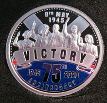 Load image into Gallery viewer, 2020 VE-DAY 75TH ANNIVERSARY FINE SILVER PROOF $1 ONE DOLLAR COIN BOX & COA