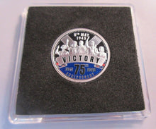 Load image into Gallery viewer, 2020 VE-DAY 75TH ANNIVERSARY FINE SILVER PROOF $1 ONE DOLLAR COIN BOX & COA