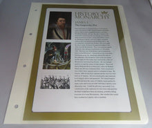 Load image into Gallery viewer, JAMES I HISTORY OF THE MONARCHY PNC, FIRST DAY COVER,STAMPS & INFORMATION SET