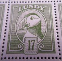 Load image into Gallery viewer, LUNDY ISLAND 17 PUFFIN STAMP SHEET OF 72 STAMPS MNH & CLEAR FRONTED STAMP HOLDER