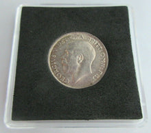 Load image into Gallery viewer, 1916 KING GEORGE V BARE HEAD .925 SILVER BUNC ONE SHILLING COIN IN CAPSULE & BOX