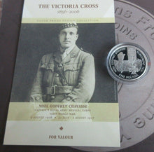 Load image into Gallery viewer, £5 Victoria Cross 2006 Silver Proof Coins From The Channel Islands With COA