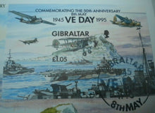 Load image into Gallery viewer, 1995 VE DAY 50TH ANNIVERSARY PROOF GIBRALTAR 1995 £5 COIN COVER PNC/INFO SHEET