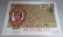 Load image into Gallery viewer, HENRY II HISTORY OF THE MONARCHY PNC, FIRST DAY COVER,STAMPS & INFORMATION SET